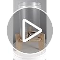 NiHome 2-Pack 1.3 Gallon Drink Dispenser for Parties, 4.9 L Glass Iced Beverage Dispenser, Large Glass Party Drink Dispens...