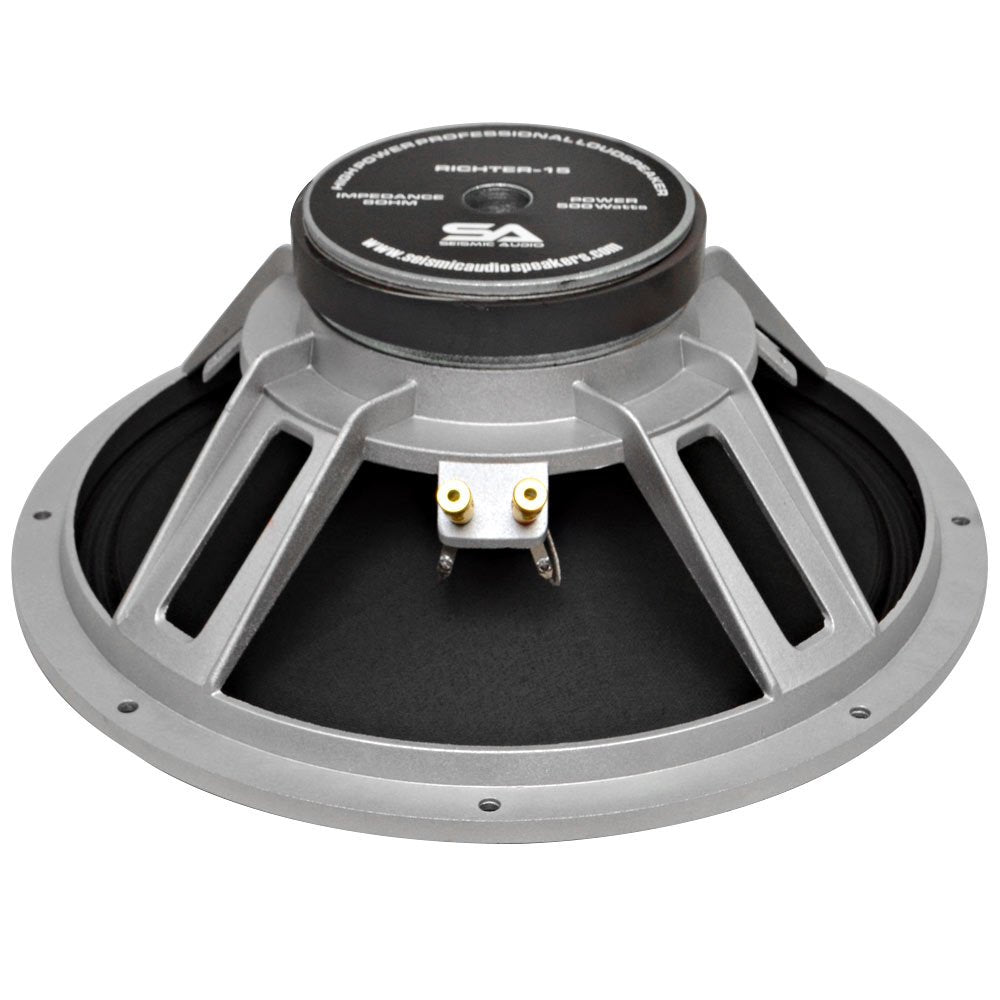 Seismic Audio Richter 15 (Pair) - 15-Inch Pa/Dj Raw Replacement Woofer Or Speaker 500 Watts