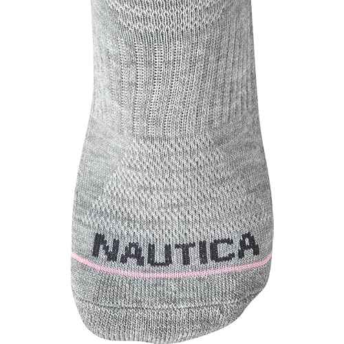 Nautica Womens Ankle Socks - 6 Pack Cushioned Low Cut Tab Breathable Athletic Socks with Arch Support Running Sock for Women