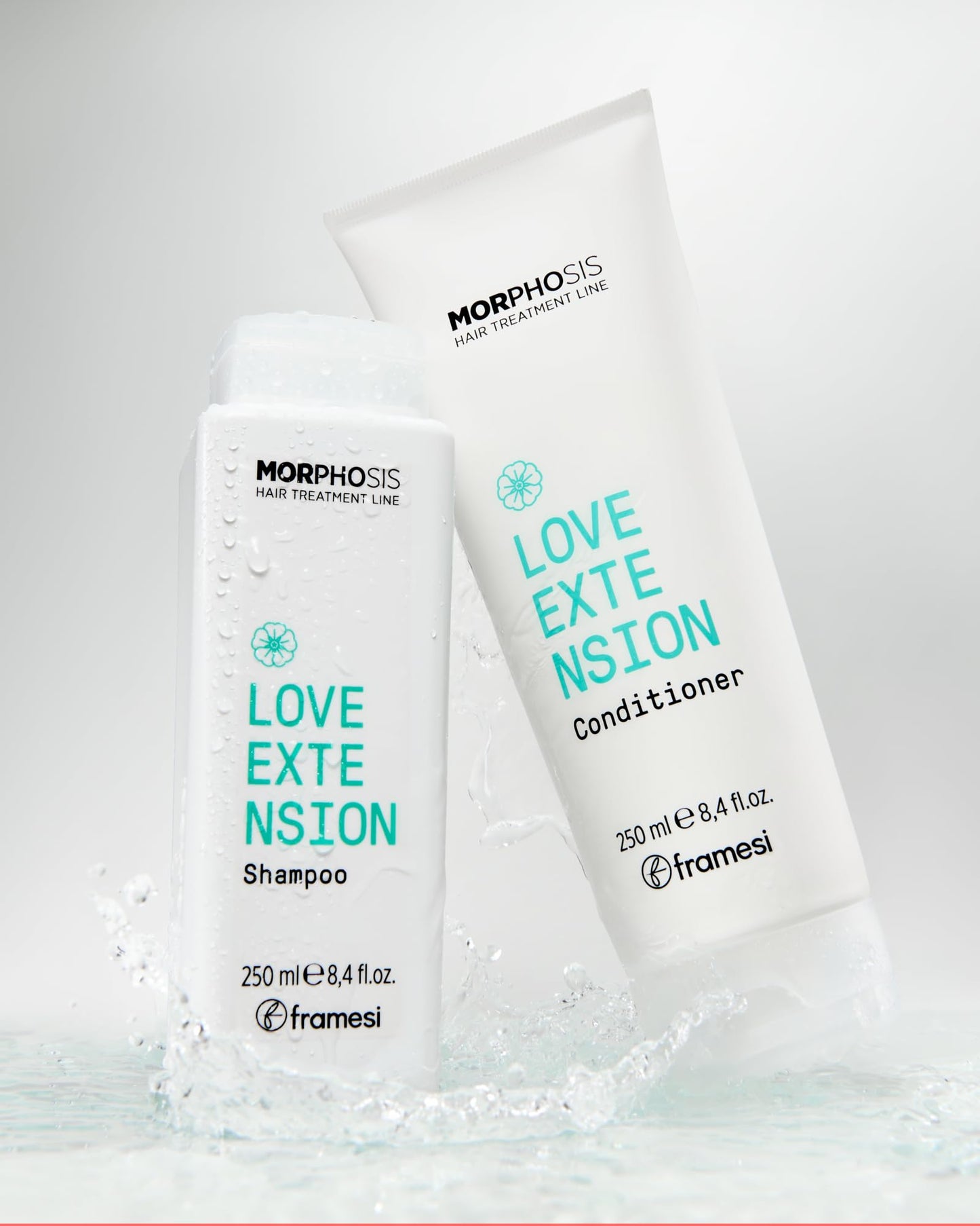 FRAMESI Morphosis Love Extension Shampoo 8.4 fl oz, Shampoo for Hair Extensions and Wigs, Natural Ingredients, Gently Cleanses a