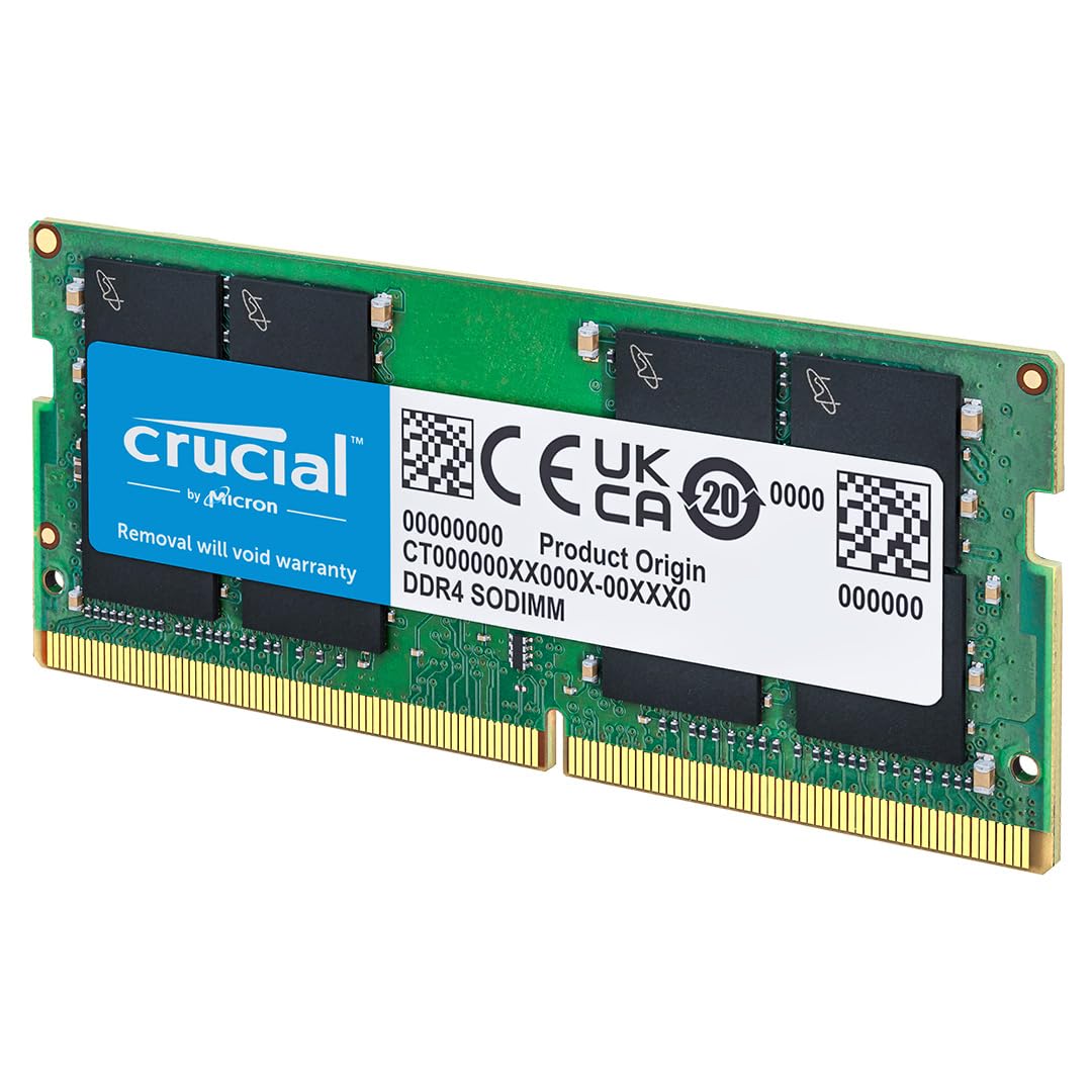 Crucial 8GB DDR4 RAM 3200MHz (PC4-25600) Downclockable to 2933/2666MHz Laptop Memory SODIMM 260-Pin CL22 Compatible with 13th Gen Intel Core and AMD Ryzen 7000 - CT8G4SFRA32A-New