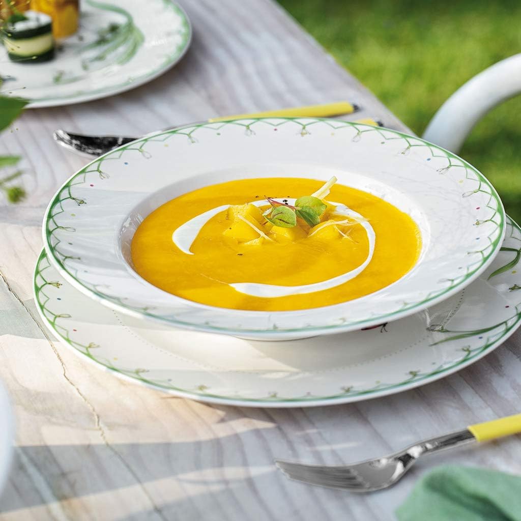 Villeroy & Boch Colourful Spring Rim Soup Bowl, Premium Porcelain, Made in Germany, 15.25 oz