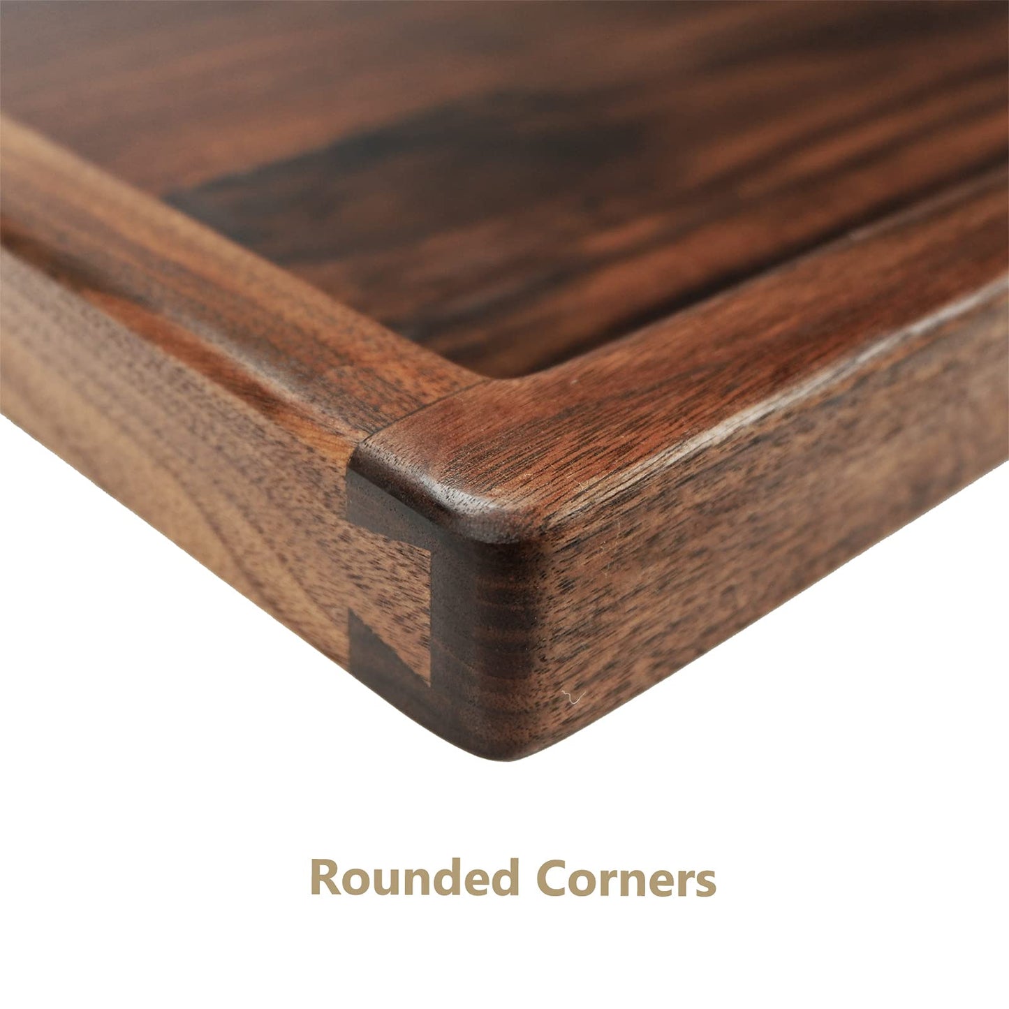 MAGIGO 32 x 32 Inches Extra Large Square Black Walnut Wood Ottoman Tray, Serve Tea, Coffee Classic 2.65 Feet Wooden Decorative Serving Tray