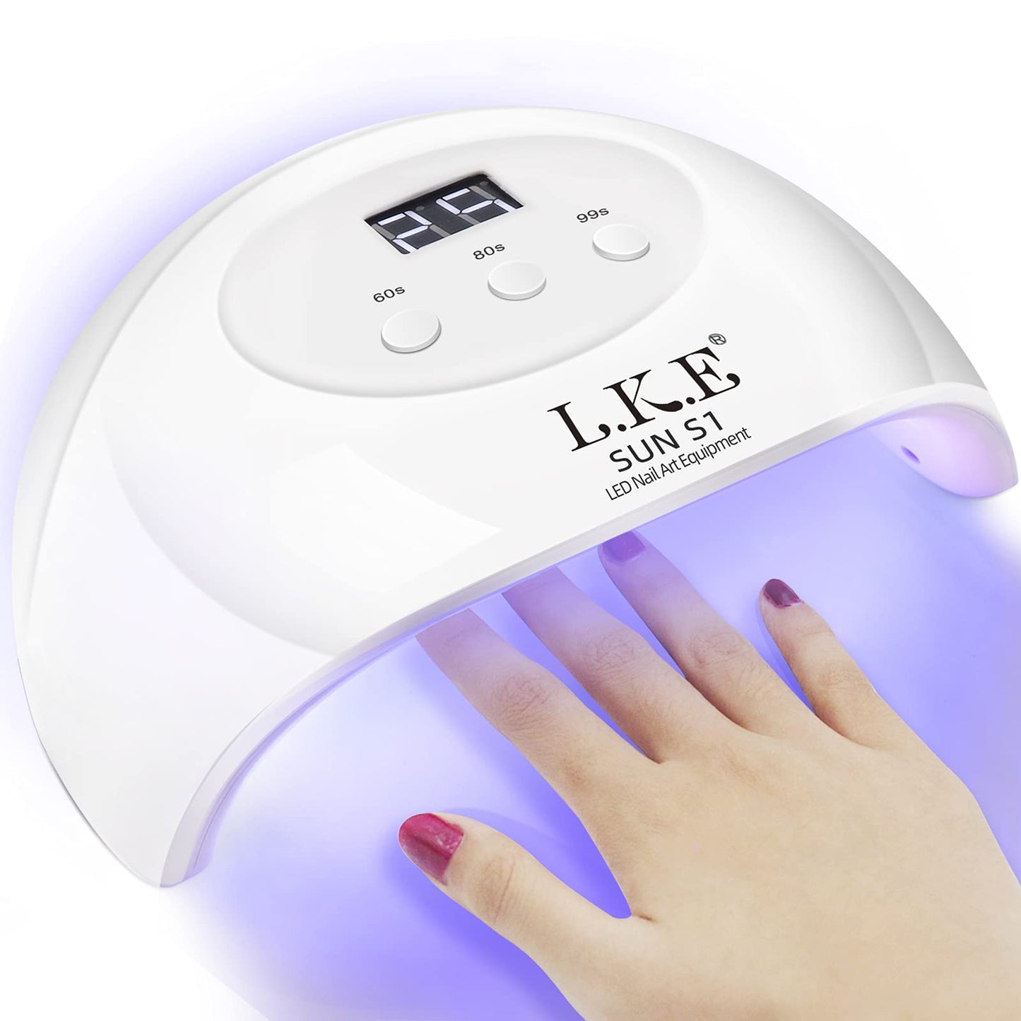 UV LED Nail Lamp, LKE Nail Dryer 72W Gel Nail Polish Curing Lamp UV Nail Lamp LED Nail Lamp for Gel Nail Polish Kit Nail Light N