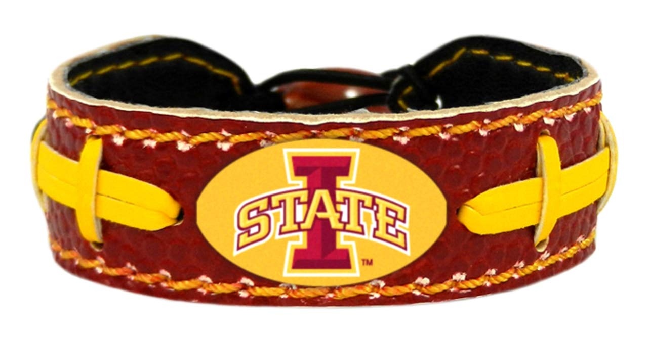 Iowa State Cyclones Primary Athletic Mark Logo Team Color Football Bracelet