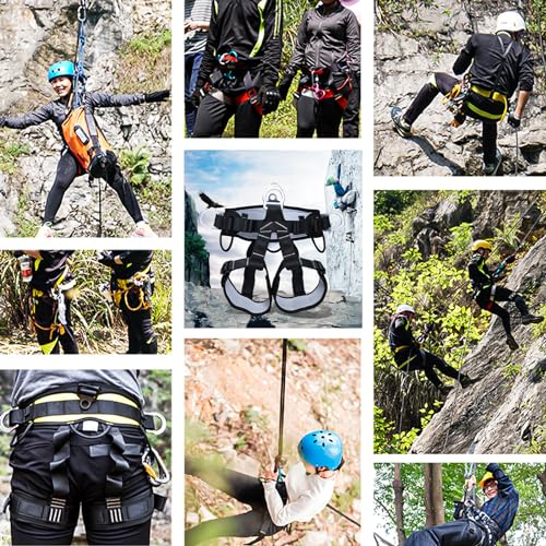 Clakioom Tree Climbing Gear, Tree Climbing Spikes, Tree Climbing Gear with Adjustable Climbing Straps and Steel Core Flip ...