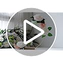 GUDELAK 12Pcs 12 Inch Floral Hoop Centerpiece Table Decorations, Metal Gold Center Pieces Decoration for Table with Wood B...