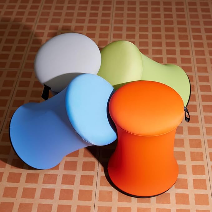 TopJob Boba Chair Stylish Active Wobble Stool, ADHD Chair, Improves Posture and Focus, Ergonomic with Height Adjustable Stool for Adults Children for Home Office, Study Room (Urban Fog)