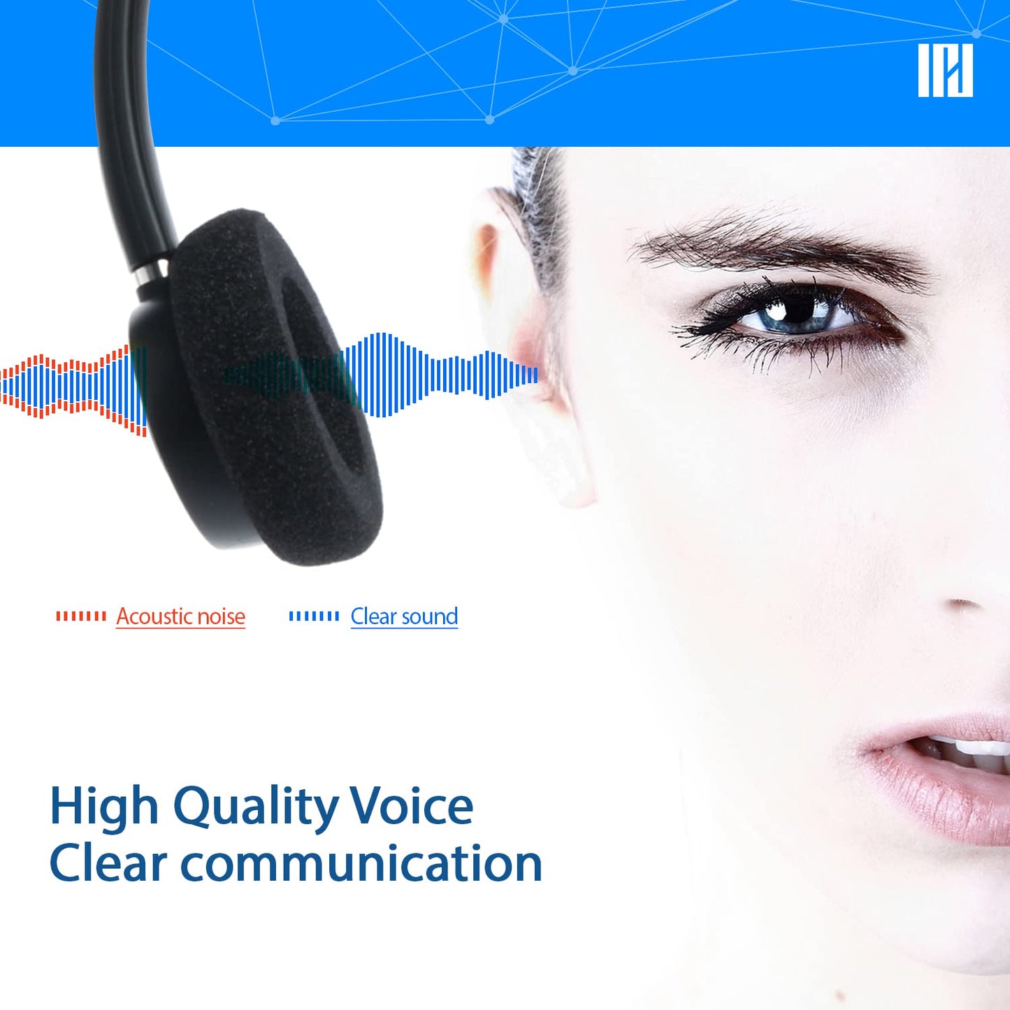 Ipd Iph-160 Phone Headset With Noise Cancelling Microphone For Office And Call Center - Compatible With With All Yealink Sip,Sno
