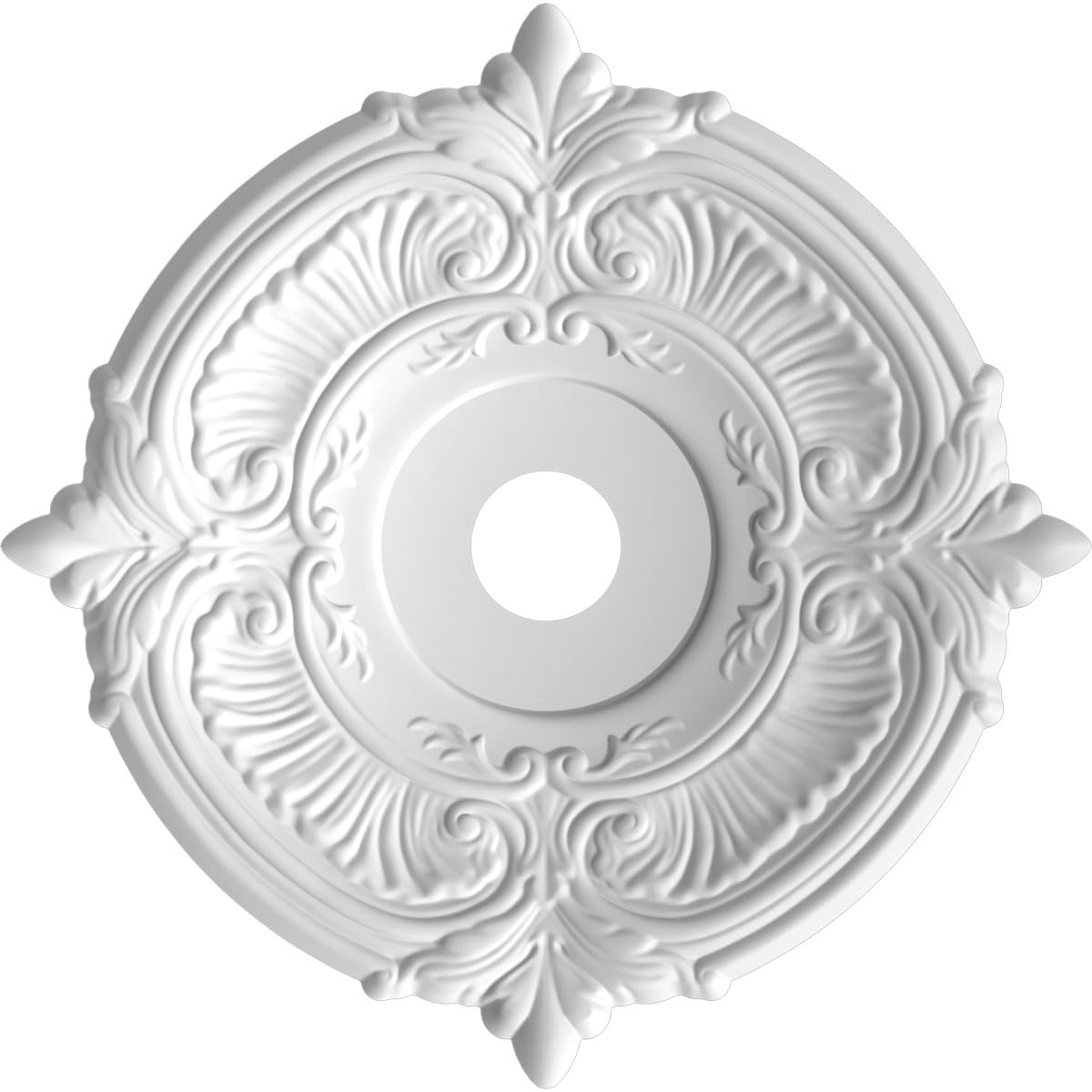 22Od X 3 1/2Id X 1P Attica Thermoformed Pvc Ceiling Medallion (Fits Canopies Up To 7 3/4), Metallic Dark Bronze