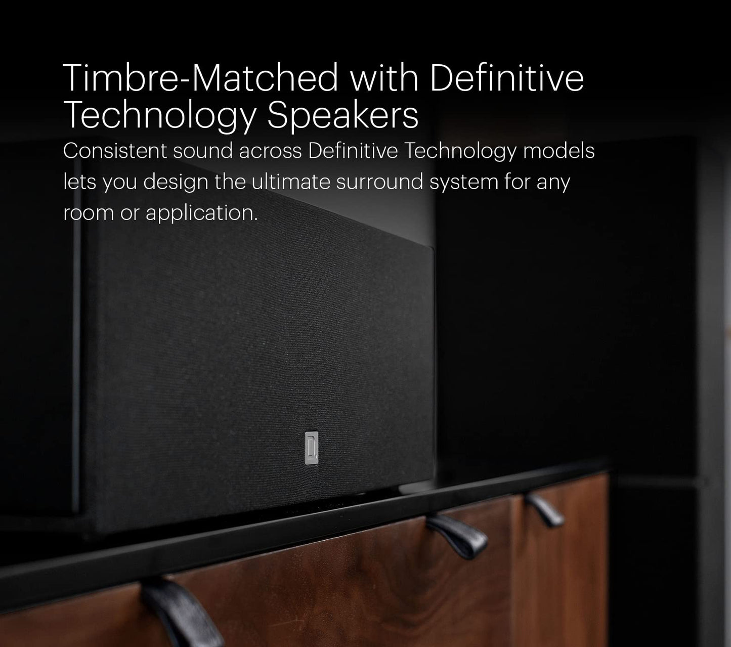 Definitive Technology Dymension DM10 Center Channel Speaker, (2) 5.25" Midrange Woofers, 1" Tweeter, 9" Passive Bass Radiator, for Dymension Series Home & Stereo Speakers, Home Theater Audio, Black
