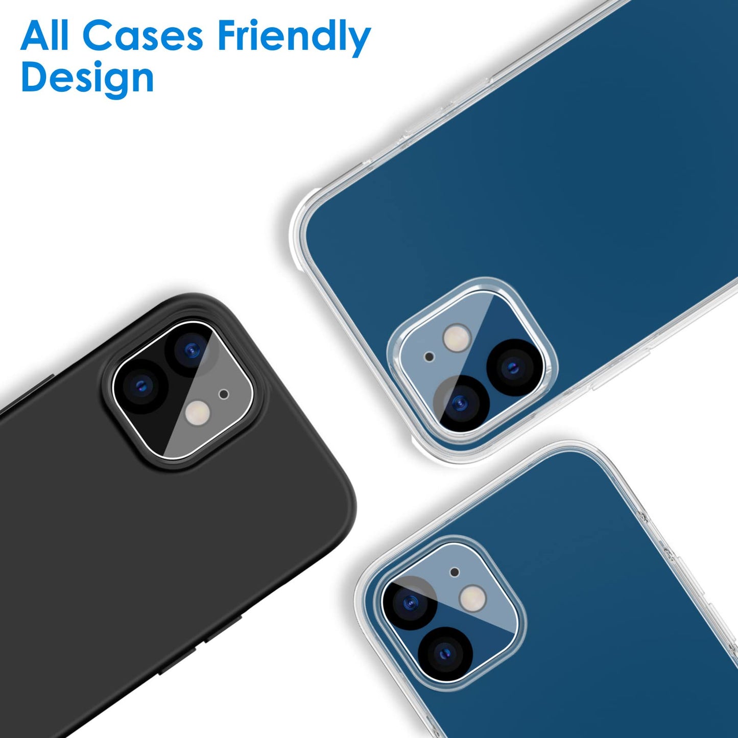 Jetech Camera Lens Protector For Iphone 12 6.1-Inch, 9H Tempered Glass, Hd Clear, Anti-Scratch, Case Friendly, Does Not Affect N
