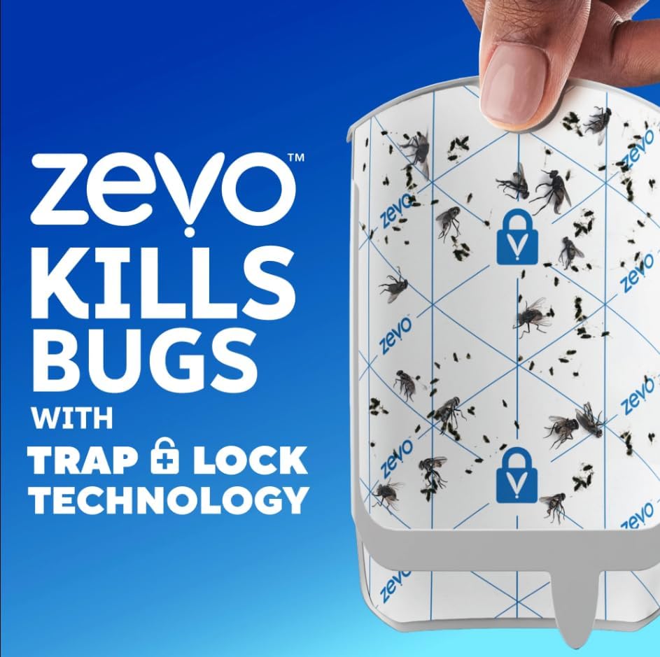 Zevo Insect Trap Refills 2-Pack – Compatible Replacement Cartridges for Indoor Fly & Gnat Trap Devices – 24/7 Insect Protection