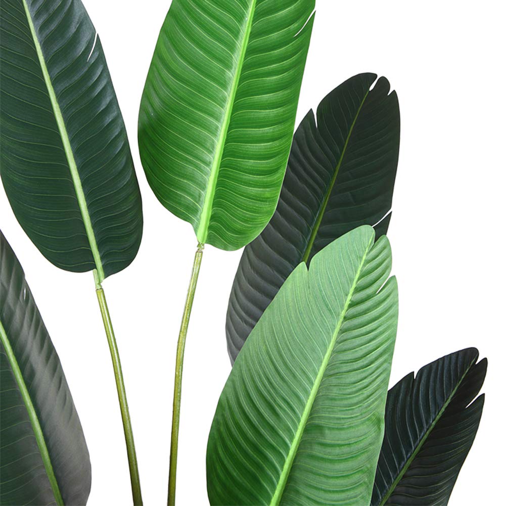 Fopamtri Artificial Bird of Paradise Plant Fake Tropical Palm Tree for Indoor Outdoor, Perfect Faux Plants for Home Garden Office Store Decoration, 5 Feet-1 Pack