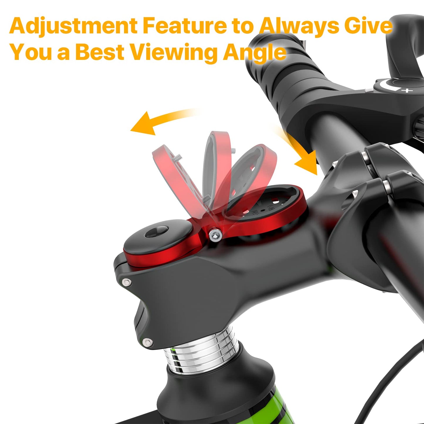 For Garmin Stem Mount - Adjustable Out Front Bike Computer Mount For Wahoo Stem, Road Cycling For Garmin Bike Computer Compatibl