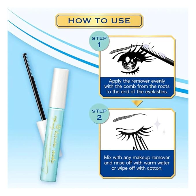 Heroine Make by KissMe Speedy Mascara Remover, Gentle Eye Makeup Remover for Waterproof Mascara, Fast-Acting & Non-Irritating Cleanser, Removes Stubborn Eye Makeup, 0.22 fl Oz