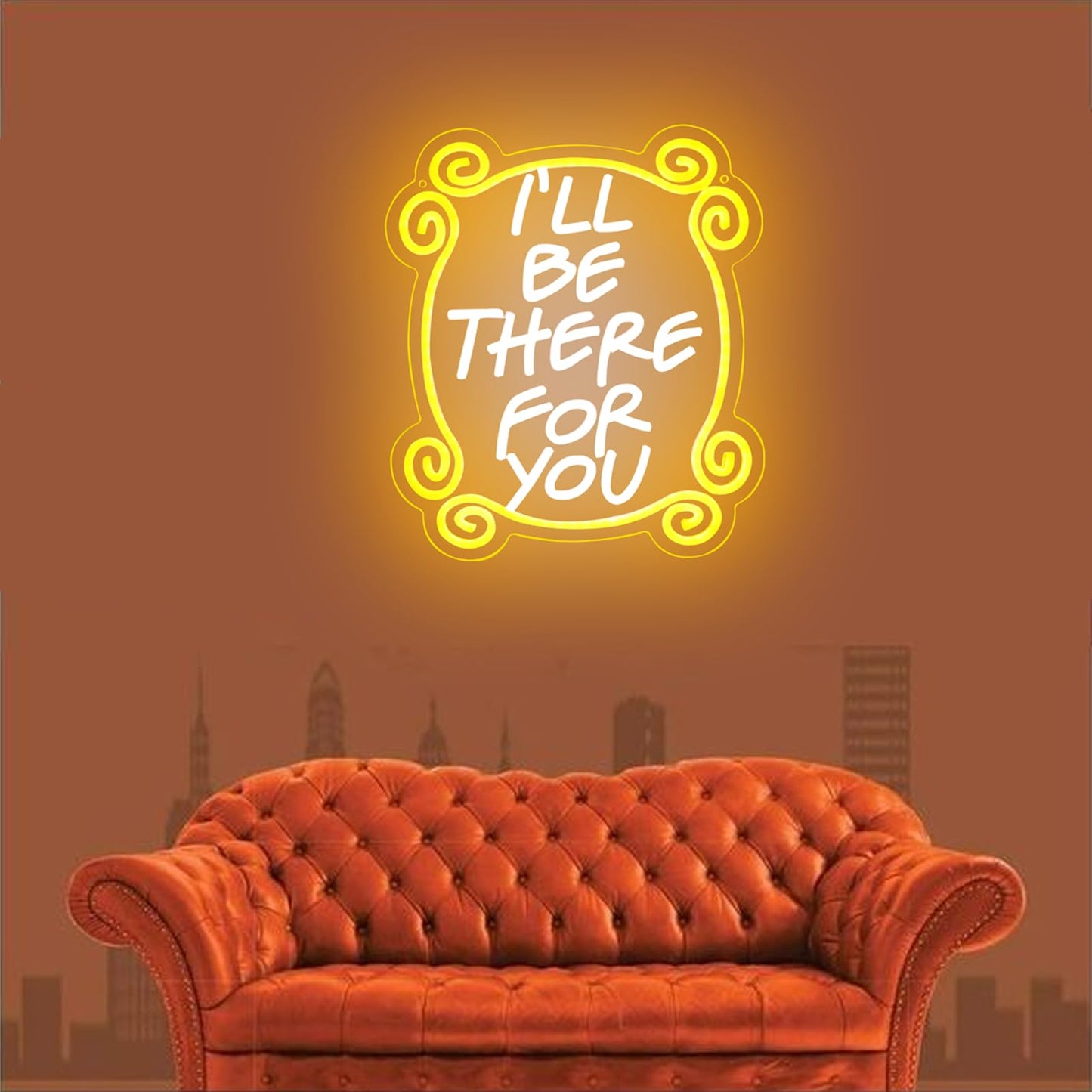 Tiabuy Friends TV Show Neon Signs, Monica's Door Neon Lights, Friends gifts I'll Be There for You Neon Sign for Wall Decor Dimmable LED Neon Signs for Birthday Gifts Party Day Decor 17 * 13 inch