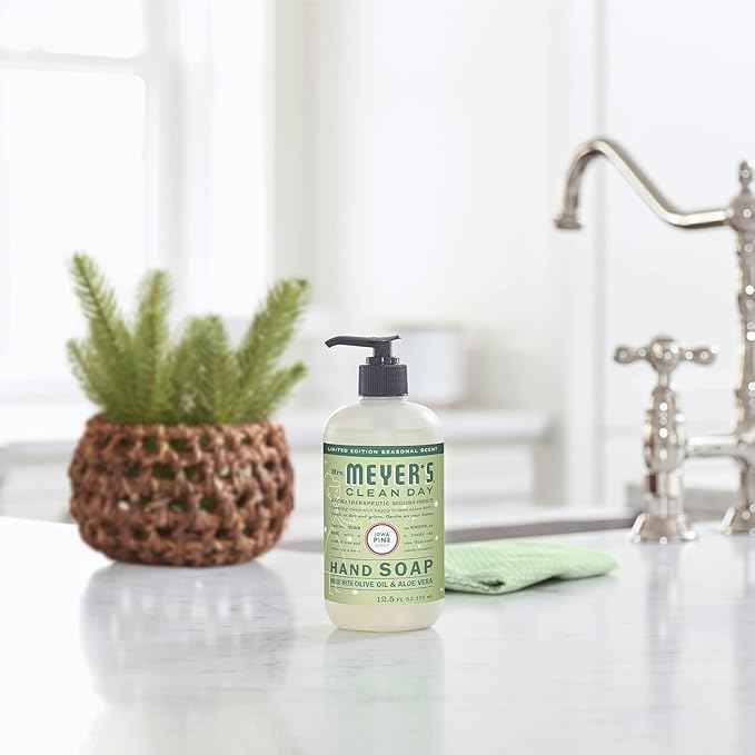 MRS. MEYER'S CLEAN DAY Hand Soap, Made with Essential Oils, Limited Edition Iowa Pine, 12.5 Fl. Oz - Pack of 3