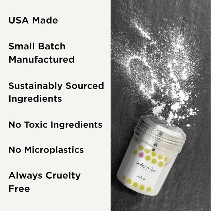 Sumbody Body Powder for Women & Men Sunkissed Vanilla - (4oz) Talc & Cornstarch Free Arrowroot Powder Organic for Skin, Sweat Absorbing Powder Body Deodorant, Dusting Powder, Baby Powder Travel Size