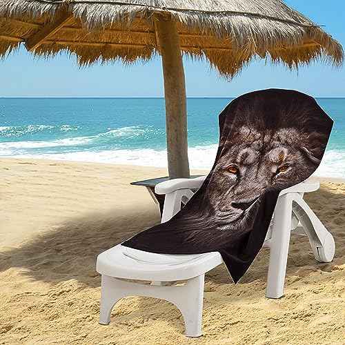 Northwest Classics Beach Towel, 30" x 60", Lion Face Design