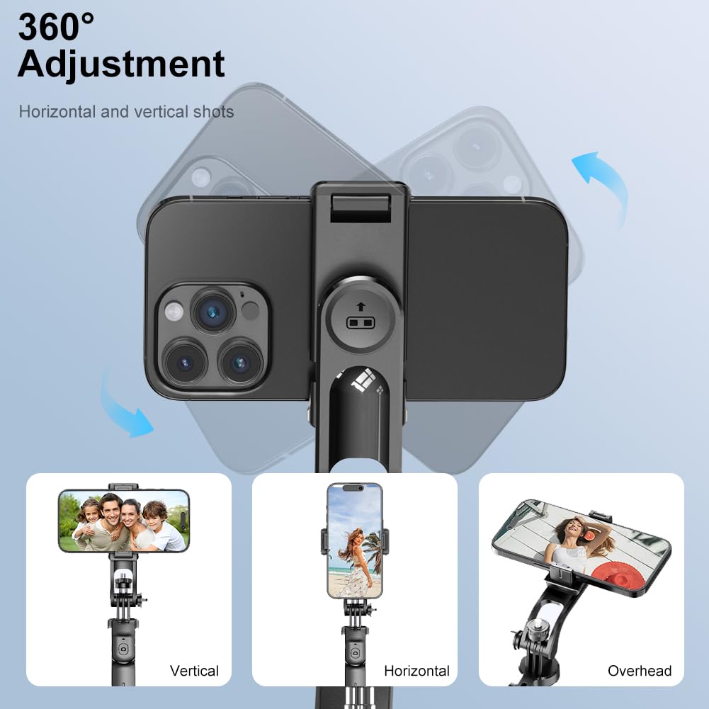 67 Selfie Stick Tripod For Iphone With Remote Control, Phone Holder And 1/4 Screw, Extendable Travel Essentials Tripod For Ce
