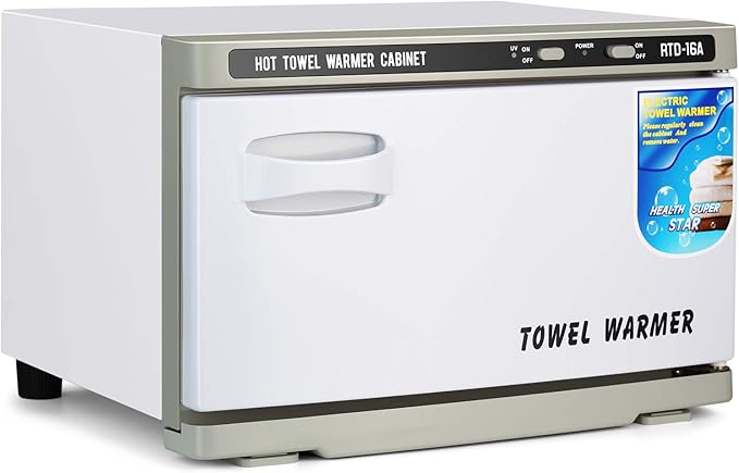 Artist hand Hot Towel Warmer Cabinet, 16L Large Capacity Towel Warmer Fast Heating Stainless Steel Cabinet for Bathroom, Spa Esthetician, Salon, Facial, and Family Use (16L)