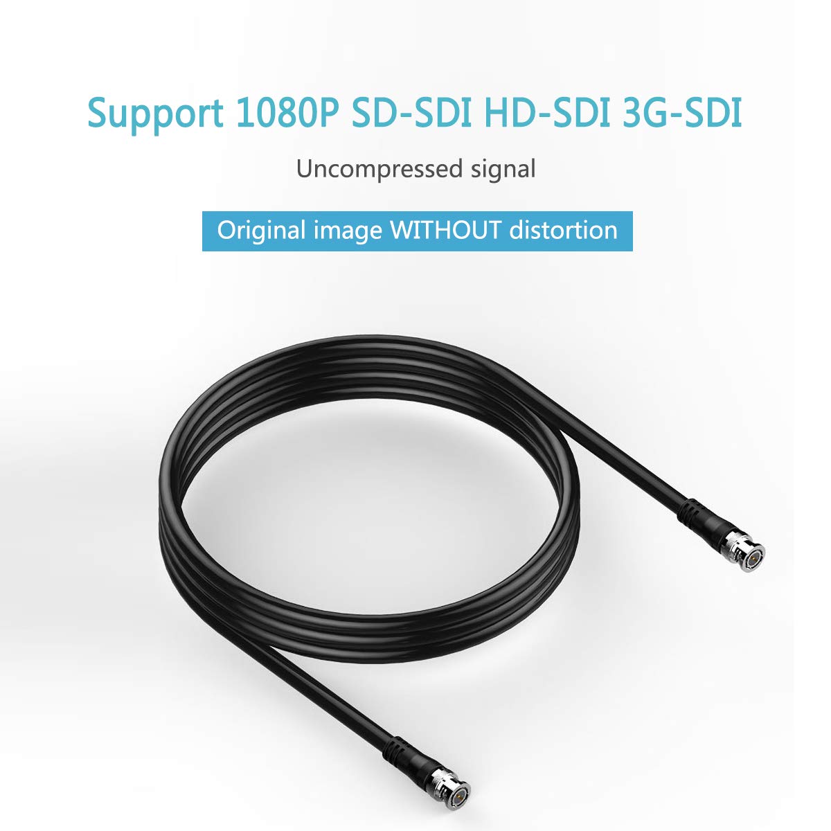 Furui Sdi Cable 150Ft, Hd-Sdi Cable 3G 75 Ohm Coax Cable 75-5 Bnc To Bnc Cable Copper Connectors Anti Oxidant 1080P For Video Se