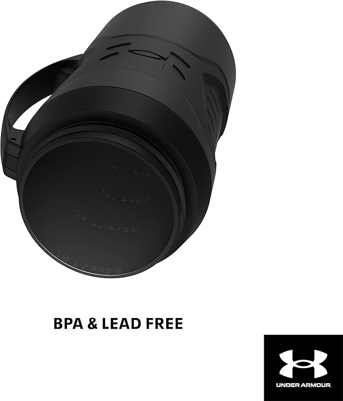 Under Armour 32 oz Insulated Water Bottles - Sports Water Jug with Fence Hook, Leak Resistant for Baseball, Football & More, 32 oz Insulated, Hi Vis Yellow/Black