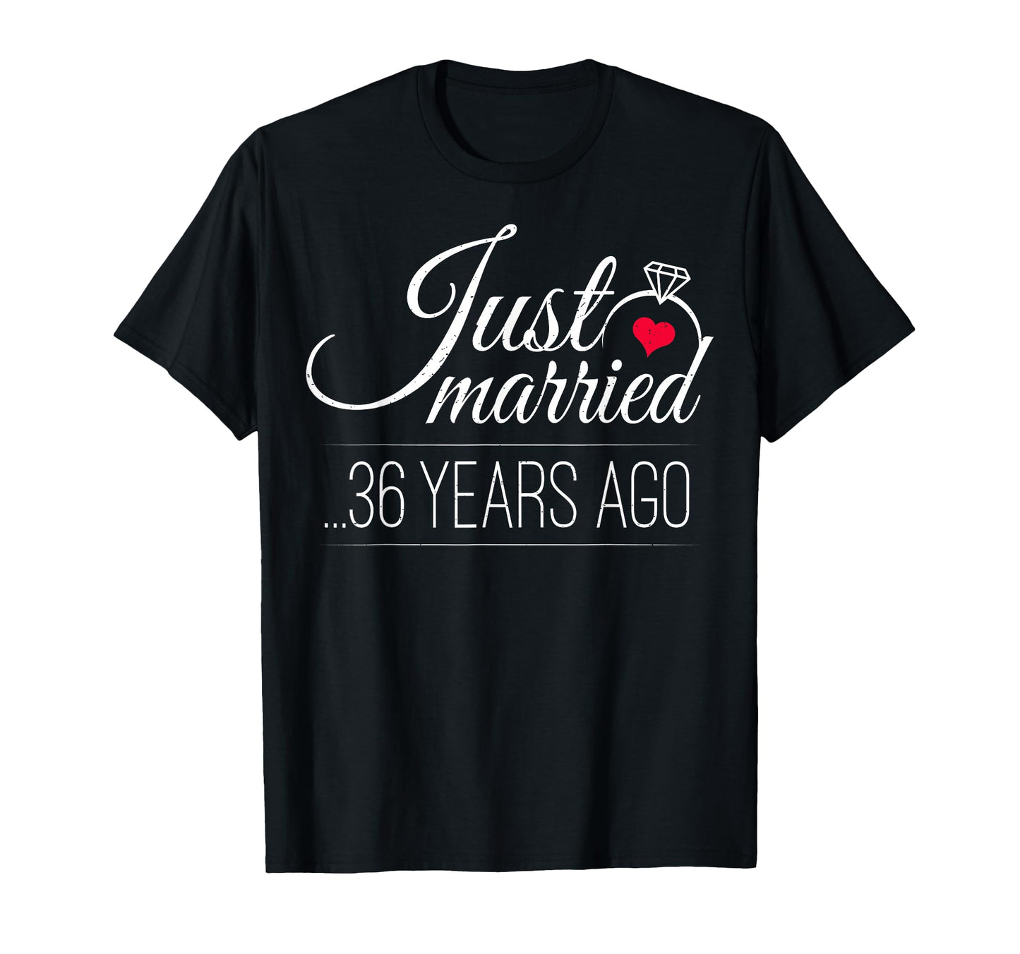 Just Married 36 Years Ago - 36th Wedding Anniversary T-Shirt