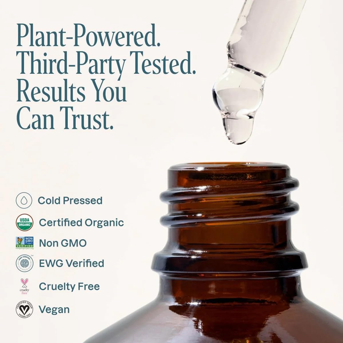 Cliganic Organic Castor Oil, 100% Pure (4oz Glass Bottle with Eyelash Kit) - For Eyelashes, Eyebrows, Hair & Skin (Packaging May