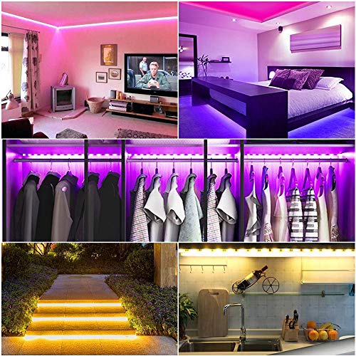 Lcutml 50FT Smart LED Strip Lights, Sync to Music with 40 Key Remote Controller,Lighting Strips with App Control LED Light...