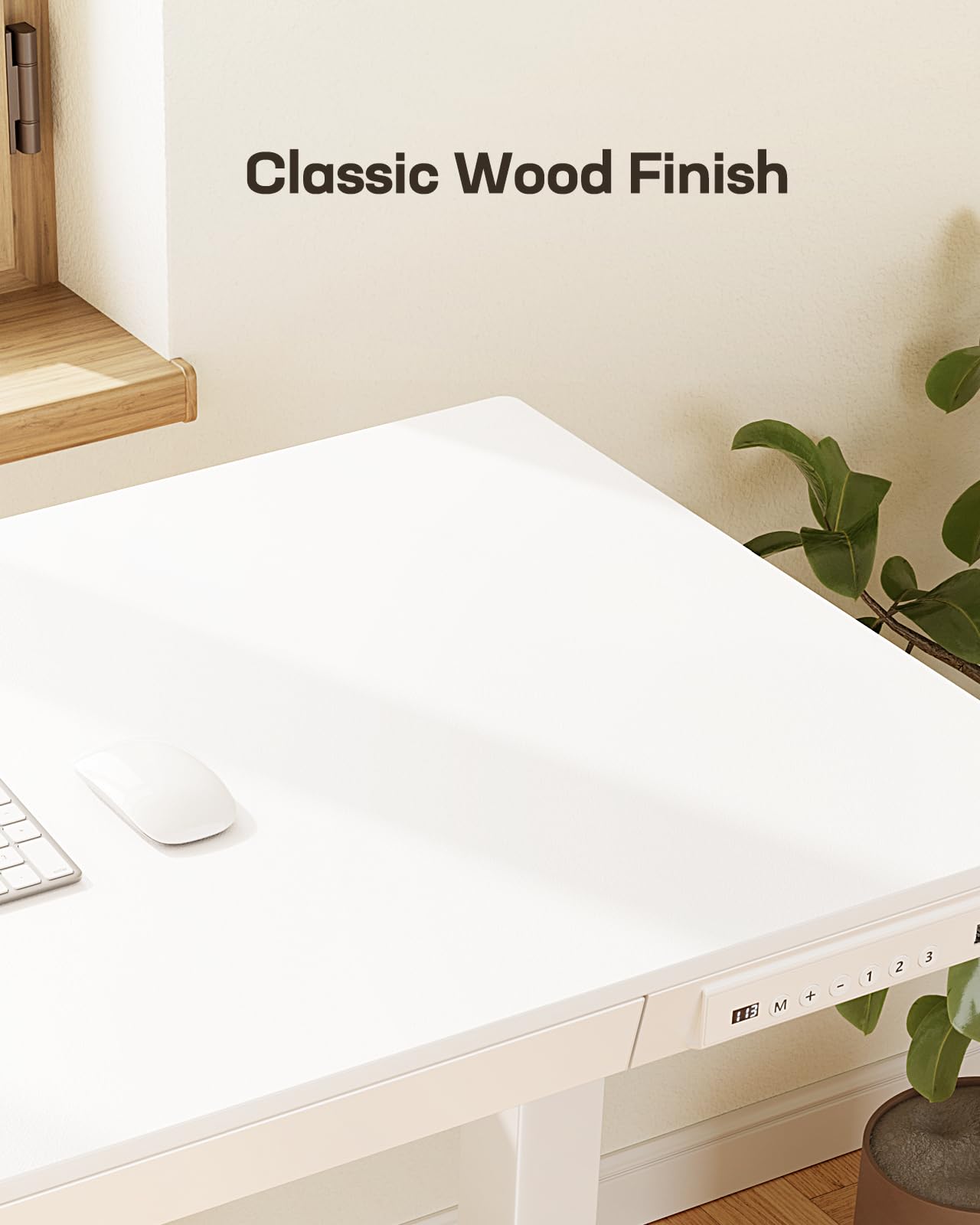 Marsail Electric Standing Desk with Drawers,48 x 24 inch Height Adjustable Standing Desk, Whole-Piece Table with Storage & USB Charging Ports, Small Computer Desk for Home Office White