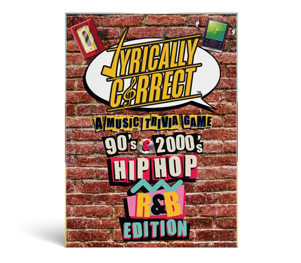 Lyrically Correct '90s & 2000s Music Trivia Card Game - Hip Hop and R&B Edition - Finish The Lyrics Challenge, Fun for Adults, Party or Family Night