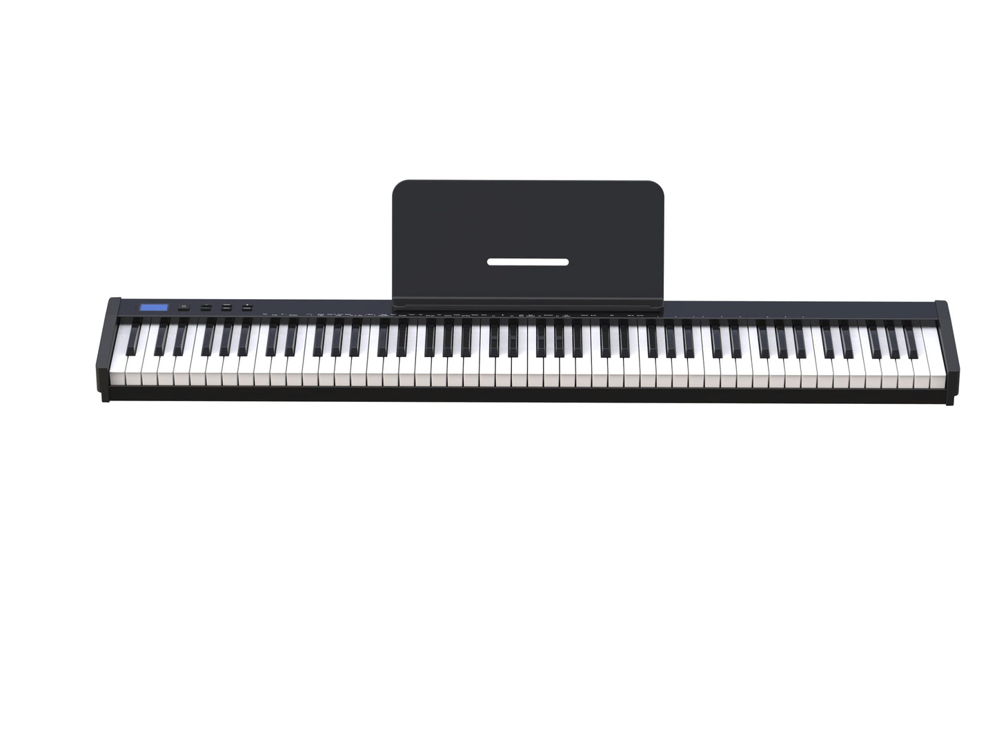 NikoMaku Semi-weighted 88 Keys Piano Keyboard Compact Portable Digital Piano Set for Beginners with Stand, Carrying Case, Sustain Pedal, Headphones, SWAN-S Black