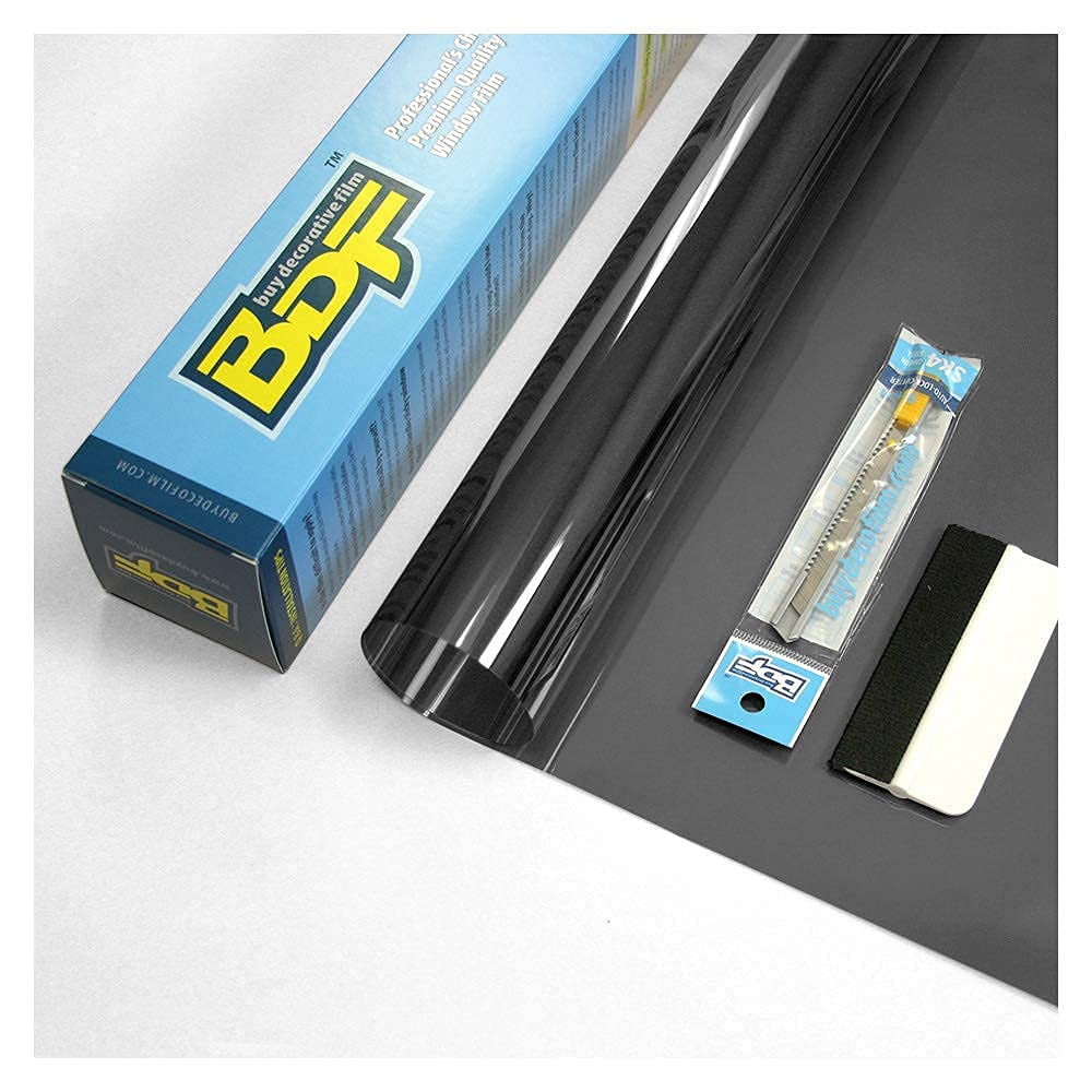 BDF NA20 Window Film Daytime Privacy and Sun Control Natural Black 20 (Dark) - 36in X 12ft