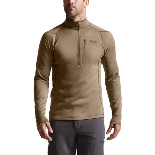SITKA Gear Men's Core Midweight Zip-T Long Sleeve Hunting Shirt, Coyote, M