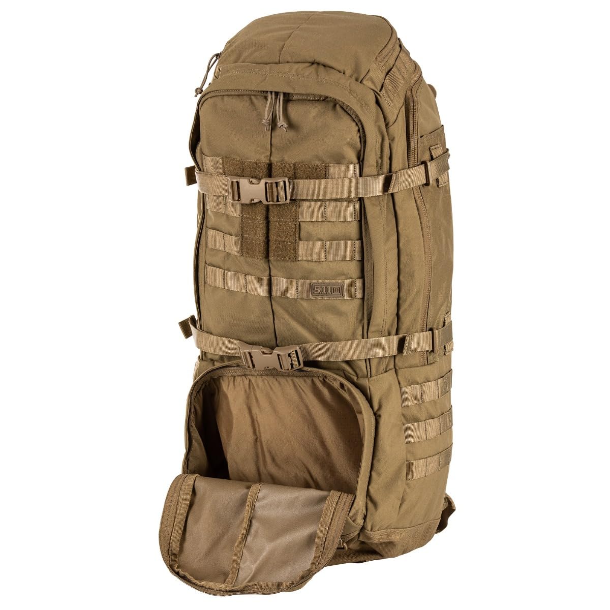 5.11 Tactical Rush 100 Backpack, Large 60L Heavy Duty Deployment Bag, Military Style MOLLE Pack, Style 56555ABR, Large/X-Large, Ranger Green
