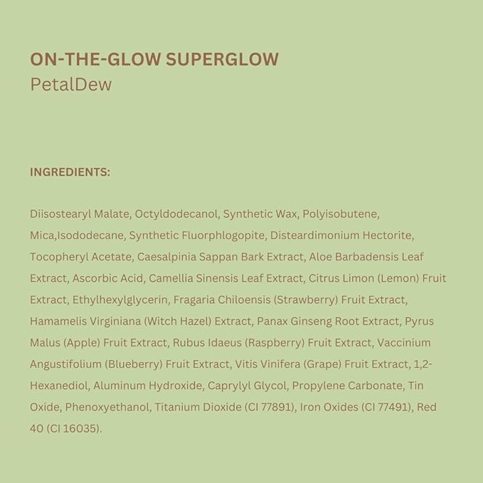 Pixi On-the-Glow SuperGlow | Shade PetalDew | Hydrating Highlighter Stick with Ginseng, Aloe Vera & Fruit Extracts | For Cheeks & Brow Bones | 19g / 0.6oz | Paraben-Free Luminous Natural Highlight