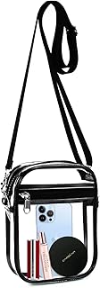 Armiwiin Clear Bag Stadium Approved, Clear Crossbody Purse Bag with Front Pocket for Concerts Sports Events Festivals