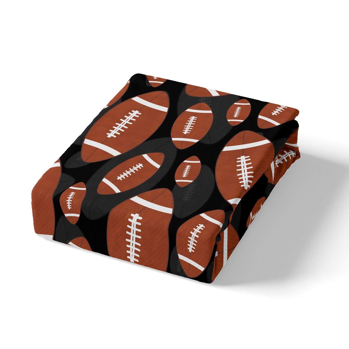 Feelyou Football Bed Sheets Sports Theme Bed Sheet Set for Kids Boys Girls Rugby Game Bedding Set Ball Games Competition Fitted Sheet Bedroom Collection 3Pcs Queen Size
