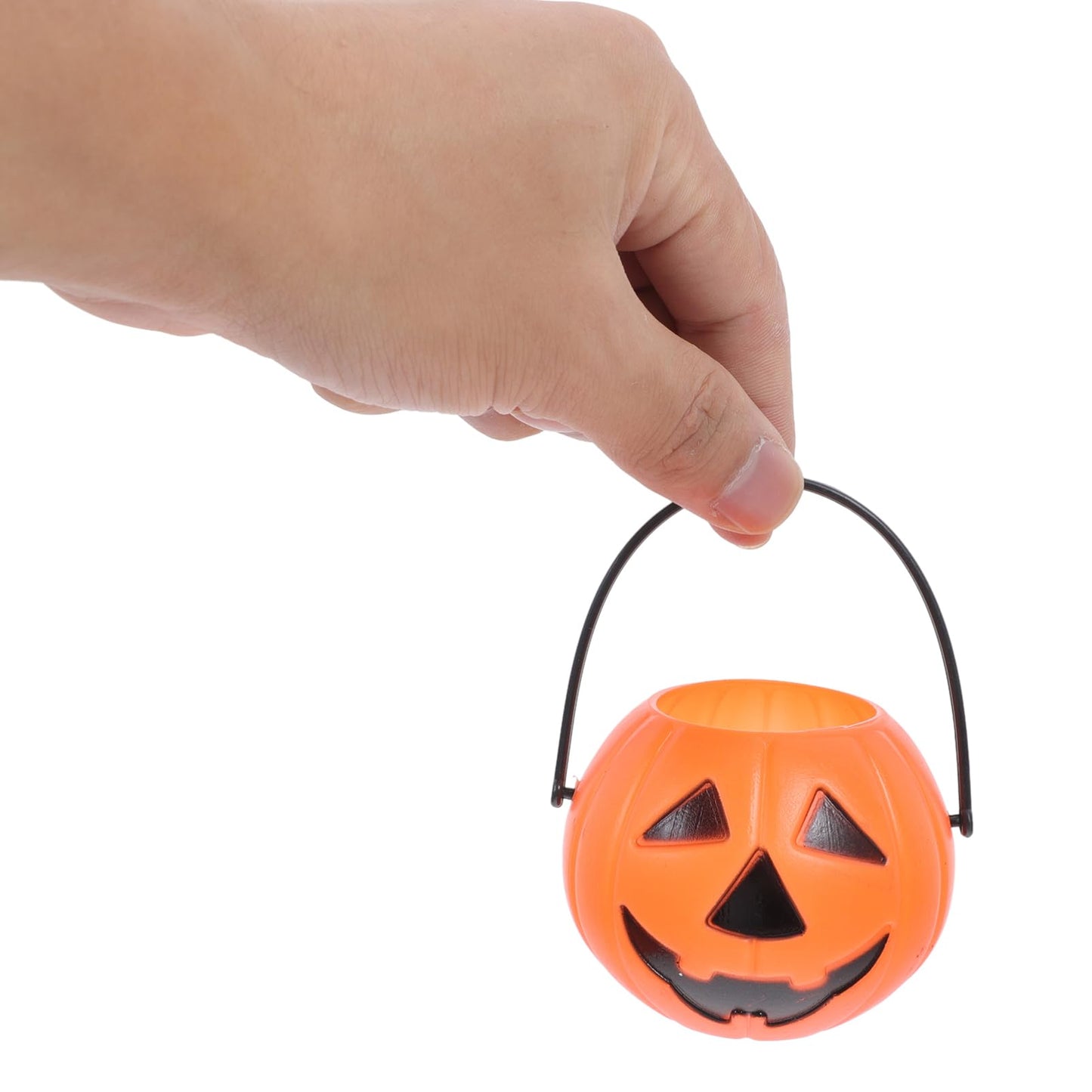 Ipetboom Halloween Candy Bucket, 8pcs Small Halloween Pumpkin Bucket Treat Holder Pail Water Containier Party Candle Holder |3.35 x 2.17 x 1.77 inches
