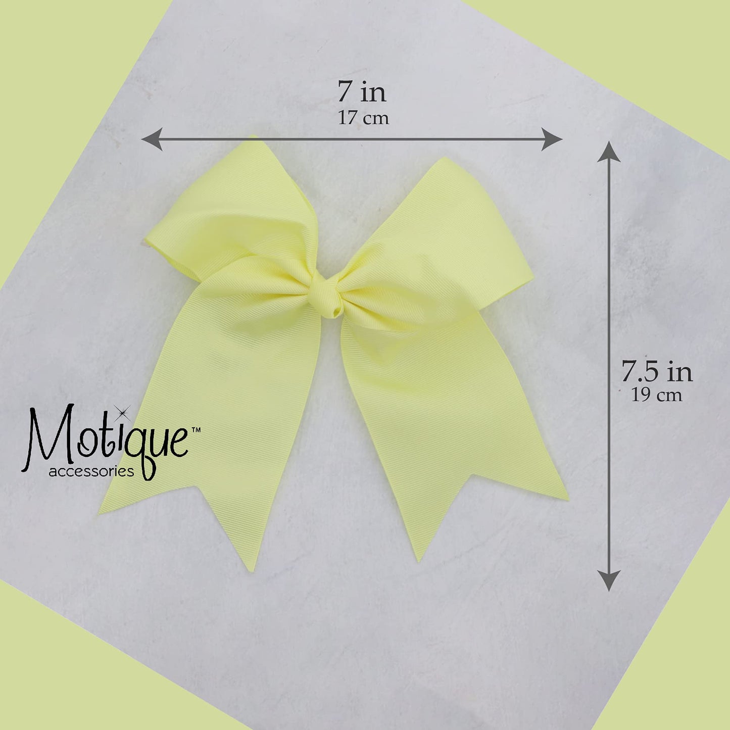 Pale Yellow Jumbo Bow Clip with Tails