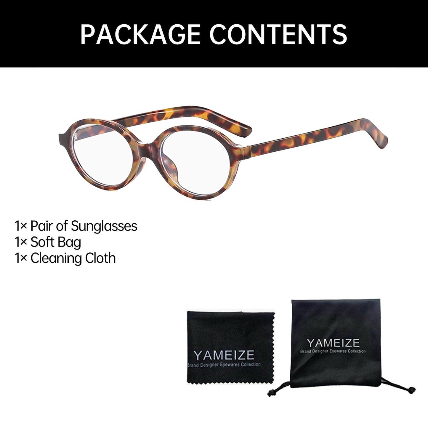 Yameize Small Oval Blue Light Blocking - Glasses Women Men Retro Clear Anti Blue Light Eyeglasses For Computer Gaming (Leopard C
