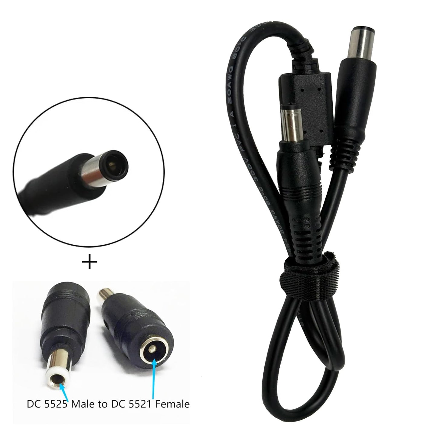 DC Power Cord Convert Cable for Resmed Airsense 10 S10 Aircurve10 CPAP Machine, 24V to 5.5mm 2.1mm /2.5mm Connector, 1M Length Fit 24V Battery Backup/Power Station/Power Bank