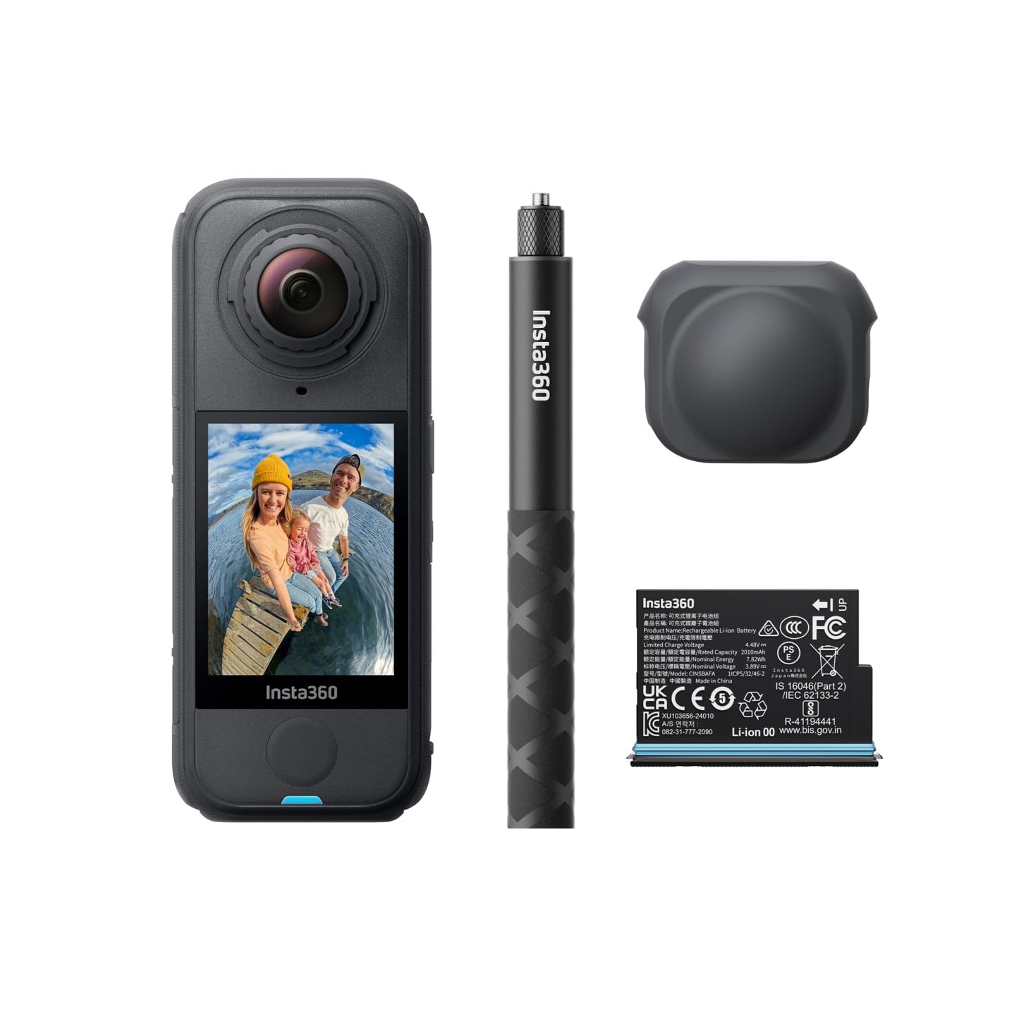 Insta360 X4 Air Starter Bundle - Lightweight 165g 8K 360 Camera, Invisible Selfie Stick, Replaceable Lenses, Shoot First & Frame
