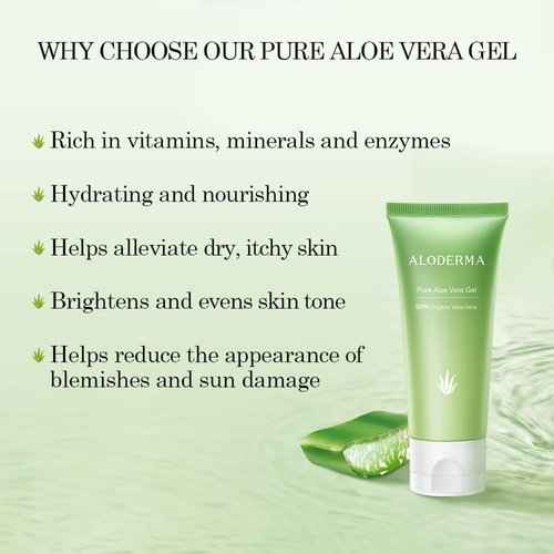 Aloderma Signature Aloe Hydrating Set - 5 Pieces - Aloe Vera Gel, Cleanser, Toner, Serum, Cream