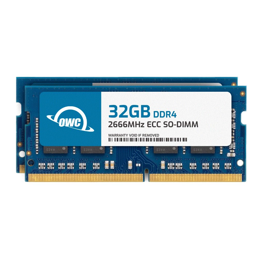 OWC 64GB (2x32GB) DDR4 2666 PC4-21300 CL19 2Rx8 260-pin 1.2V ECC Unbuffered SODIMM Memory RAM Module Upgrade Kit Compatible with Synology DiskStation DS723+ DS923+-Like New