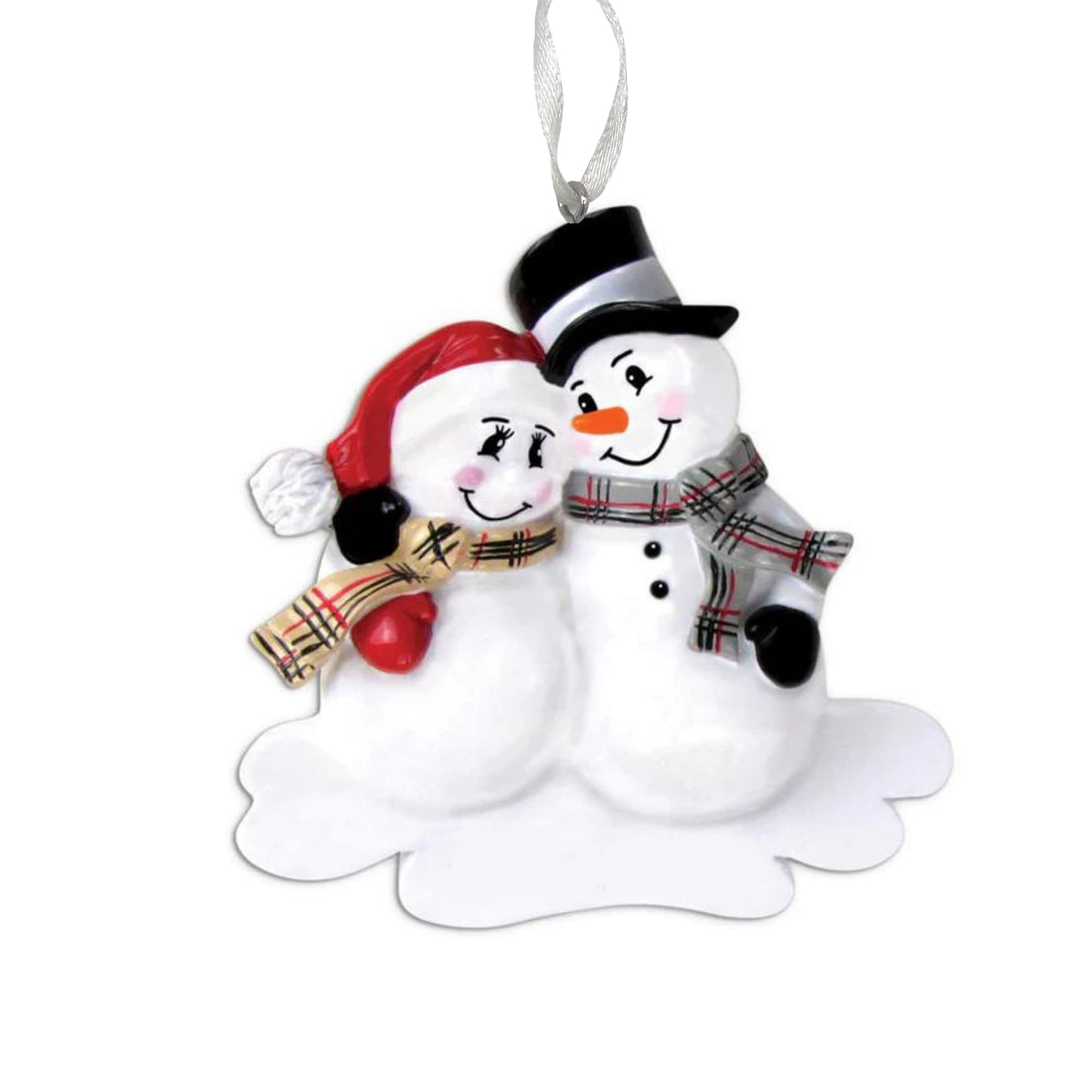 2025 Couple Personalized Christmas Ornament – Custom Gift for Couples, Newlyweds, Married & Engaged Partners – Engraved Decoration for First Christmas Together (Snowman Couple)