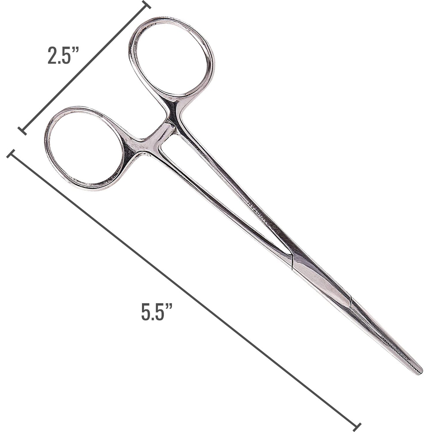 MABIS Kelly Medical Locking Forceps, Silver, 5.5"