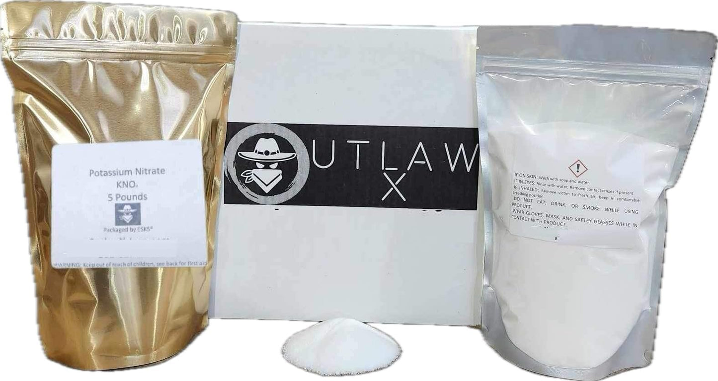 Potassium Nitrate HIGH Purity Powder Reagent Grade for Stump Remover and More 5 LBS by ESKS®-Outlaw X